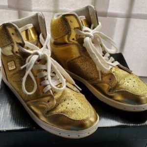 Womens size 9 Pastry Glam Pie glitter sneakers